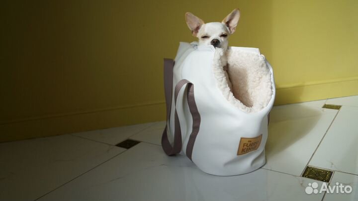 Сумка переноска для собак из эко кожи