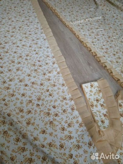 Гардины 2шт и тюль для кухни