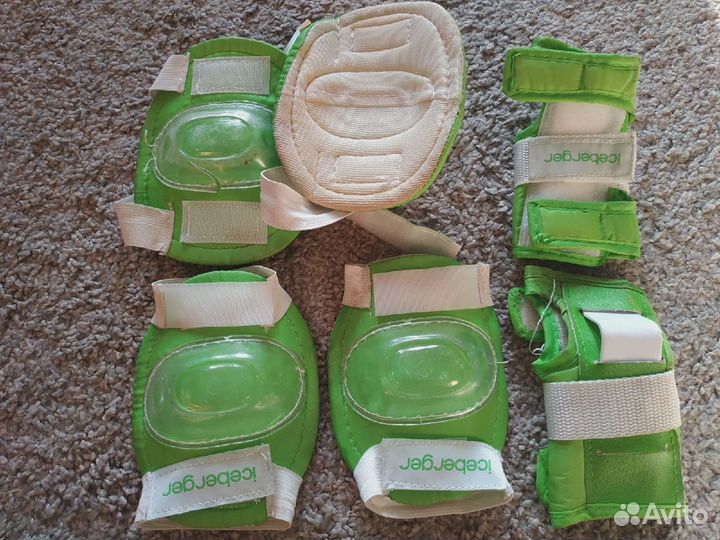 Набор: ролики раздвижные, шлем, комплект защиты