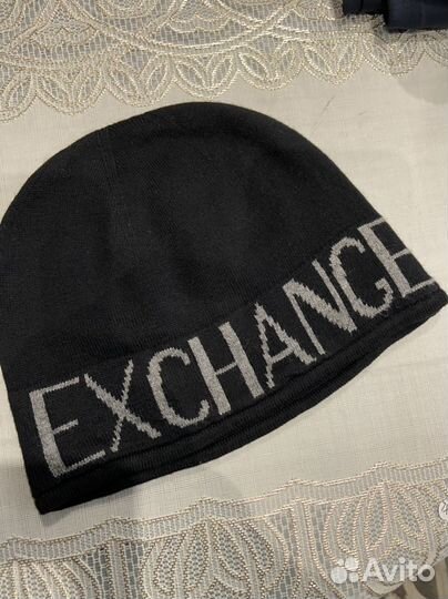 Шапка мужская черная Armani Exchange