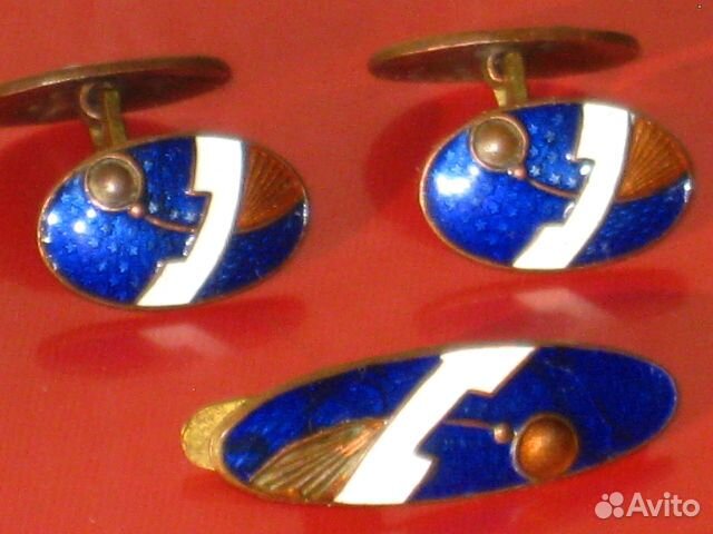 Запонки спутник Космос комета астероид эмаль 1960