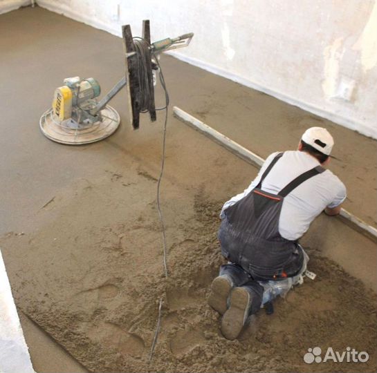 Механизированная полусухая стяжка пола