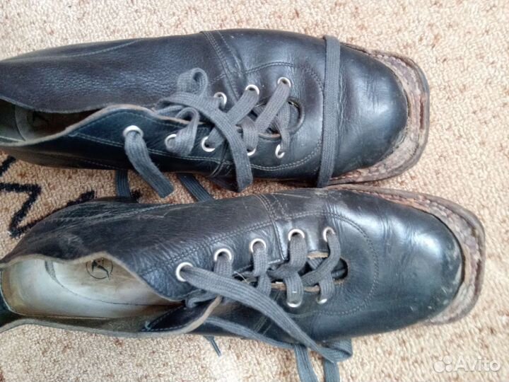 Лыжные ботинки СССР р. 25.5-26 кожа
