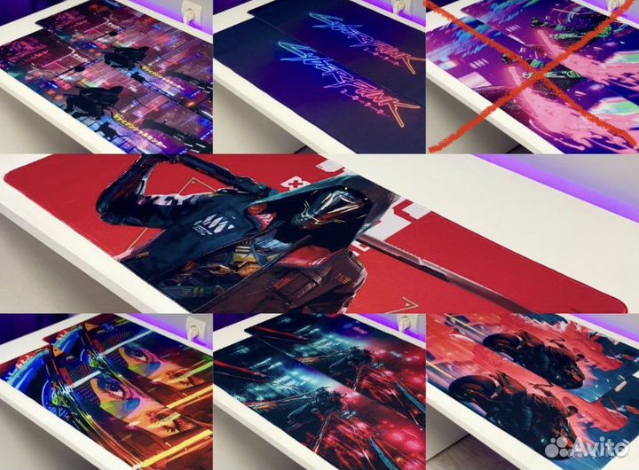 Коврики для мыши с принтом Cyberpunk, Ghost Runner