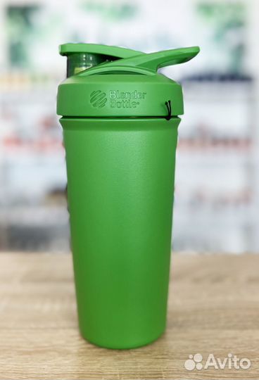 IHerb Goods, бутылка-шейкер из стали, зеленая