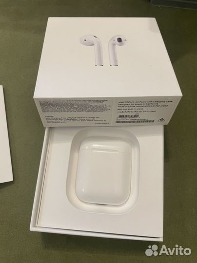 Наушники apple airpods 1 + запасной кейс