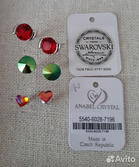Swarovski серьги Чехия