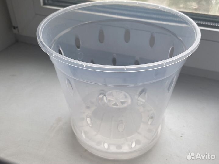 Горшок для орхидеи с дренажными отверстиями