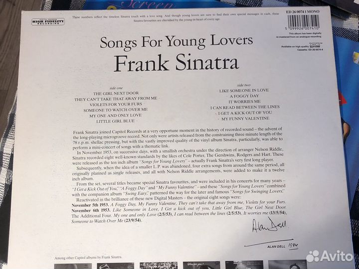 Frank Sinatra lp 1980-1986 англия, Германия