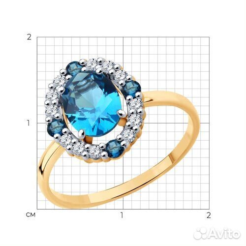 Кольцо sokolov из золота, 717157, р.18,5