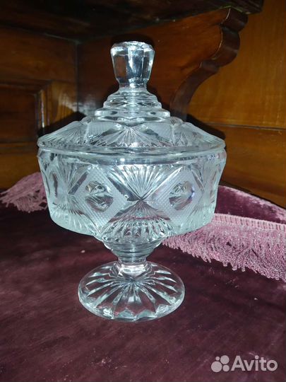 Ваза конфетницы хрусталь СССР