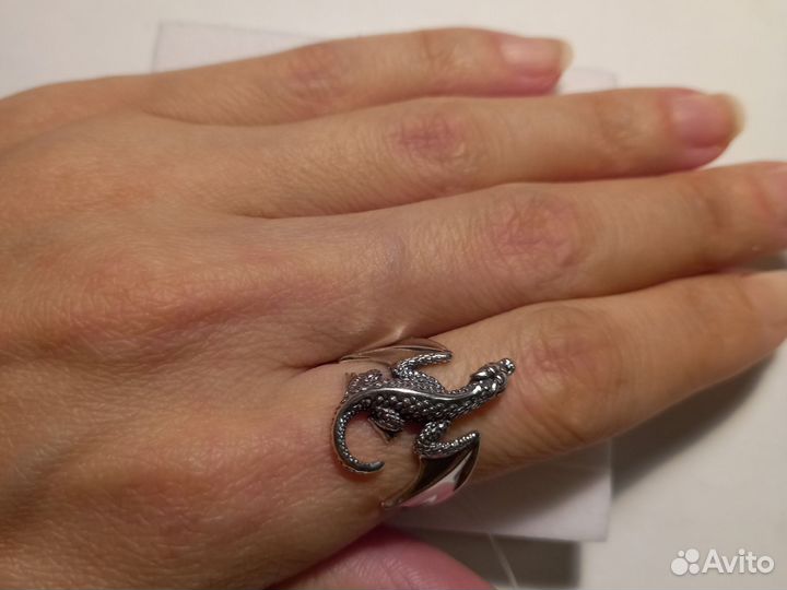 Колечко 925пробы. дракон