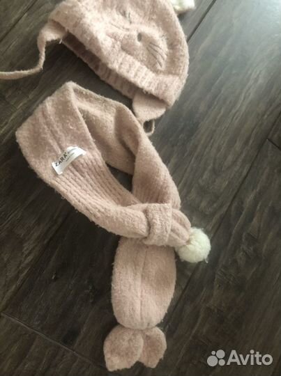 Комплект шапка и шарф, шапки zara, шапка lassie