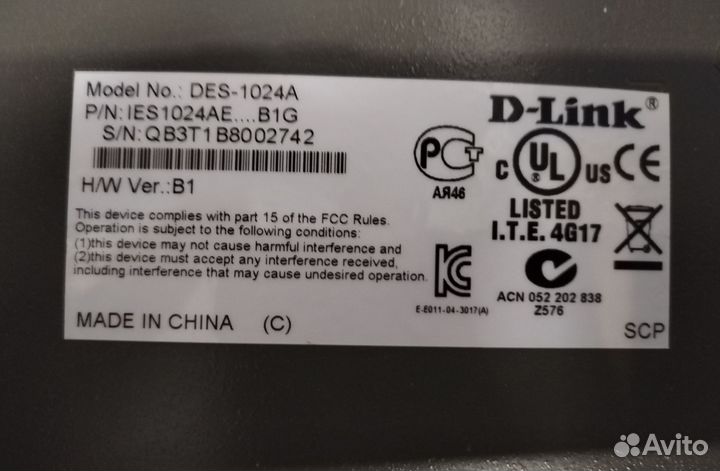 Сетевой коммутатор D-Link DES-1024A