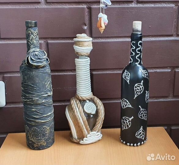 Декоративные бутылки (бутылка) под вино, виски