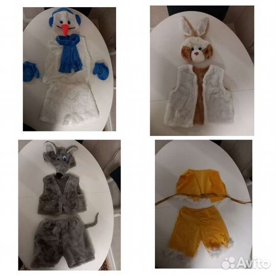 Прокат костюмы заяц,мышь,снеговик,гном(лис)