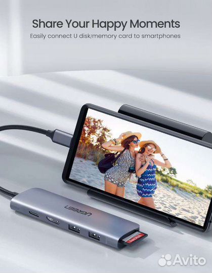 USB hdmi концентратор Ugreen 6в1,Гарантия