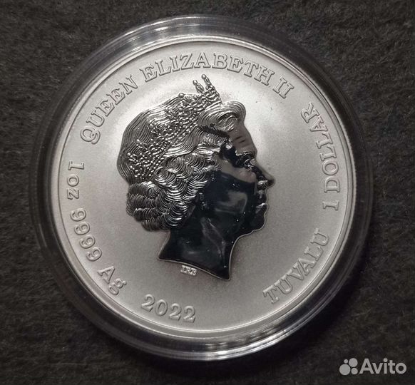 Тувалу 2022 Джеймс Бонд 60 лет агенту 007 Серебро