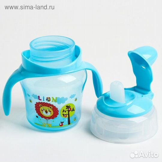 Поильник детский с мягким носиком, 120 мл., с ручк