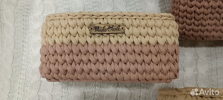 Набор корзин из трикотажной пряжи