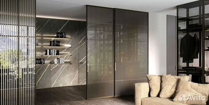 Реечная раздвижная дверь