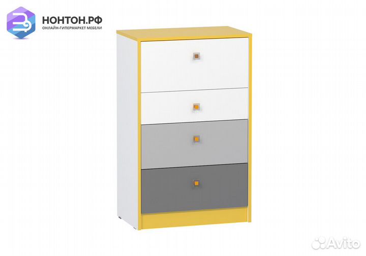 Комод Альфа 13.120 солнечный свет / темно-серый