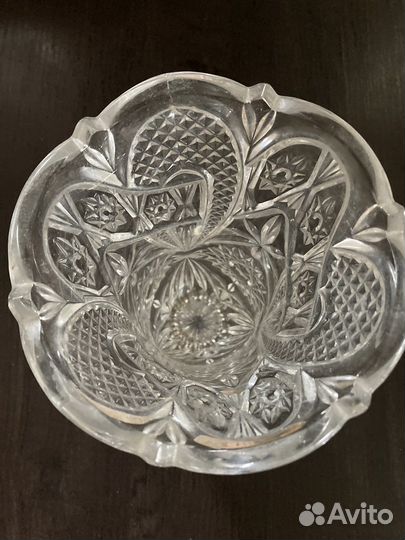 Ваза хрустальная на ножке СССР