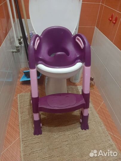 Сидушка на унитаз складная со ступенькой