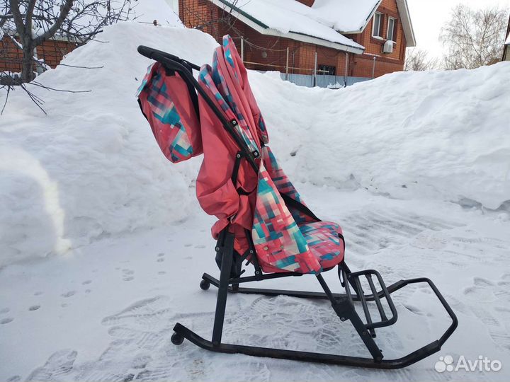 Детские санки с колесами бу