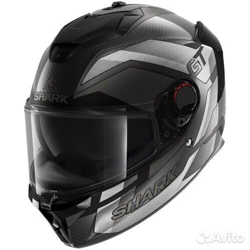 Шлем Shark spartan GT PRO blank Black Glossy