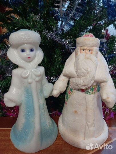 Ватный Дед Мороз ссср, шары елочные