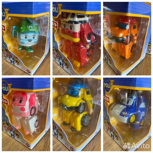 Поли робокар трансформеры 6 шт