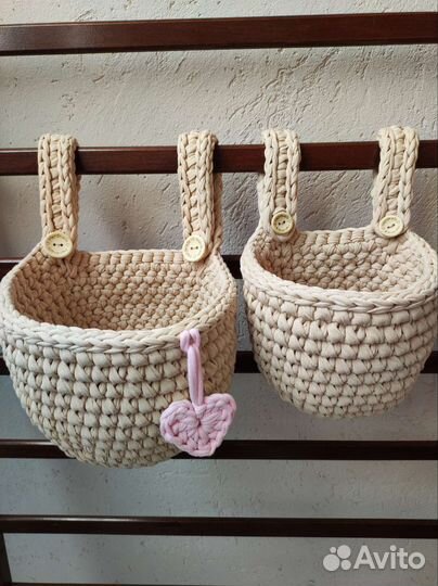 Корзинка, органайзер на кроватку,набор корзин