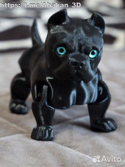 Подвижная игрушка бульдог с 