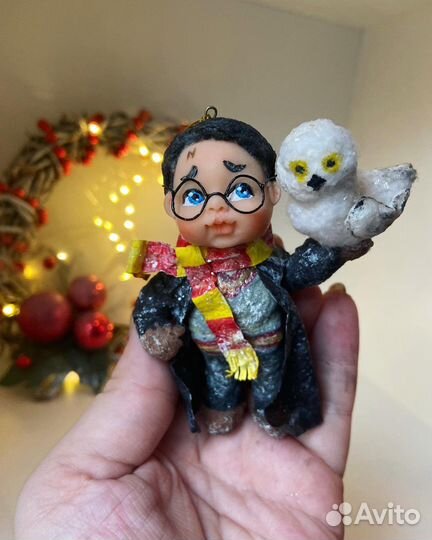 Ватные елочные игрушки Гарри Поттер