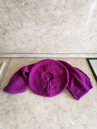 Шапка и шарф женский