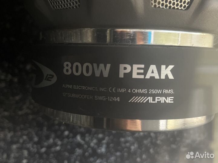 Сабвуфер Alpine SBG 1244BP