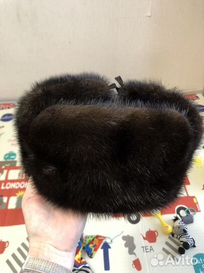 Норковая шапка мужская ушанка