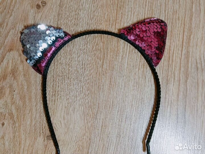 Ободок с кошачьими ушками