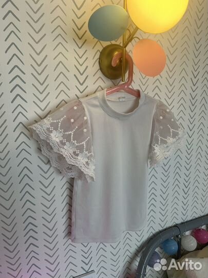 Блузки школьные 3 штуки 128-134рр