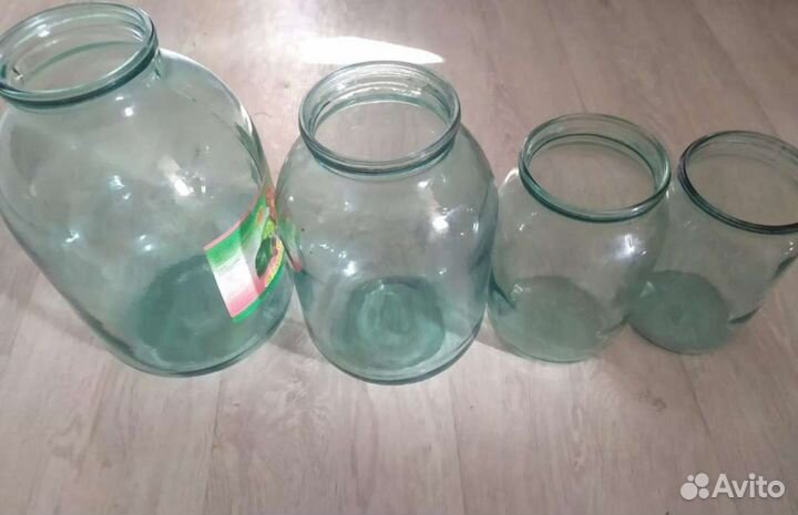 Банки стеклянные 3, 2, 1.5,1,0.7,0.5л для закруток