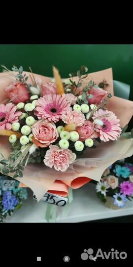 Абутилон роза,хризантема цветные, доставка букетов