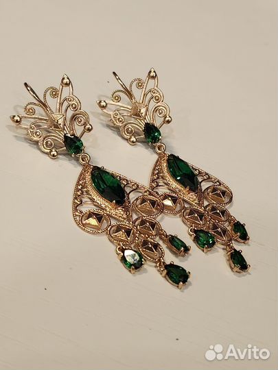 4920тр за грамм Серьги золотые 585пробы