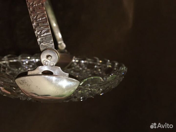 Конфетница, хрусталь, серебро 84 Царизм