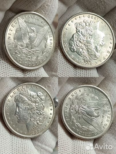 США. 1 доллар 1900 г. Серебро. Инвестиции. RAR