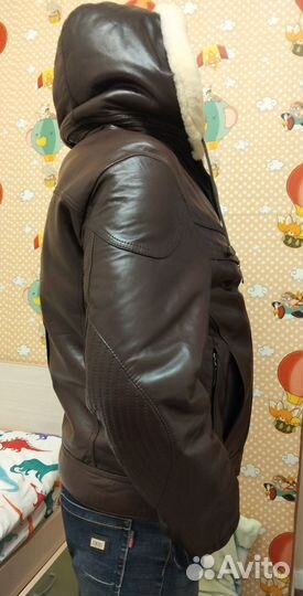 Кожаная куртка мужская пилот