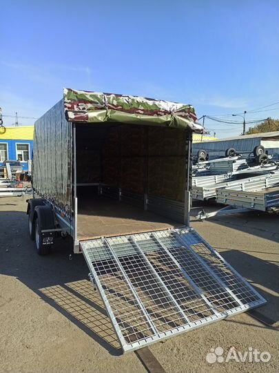 Прицеп для перевозки снегохода, двухосный