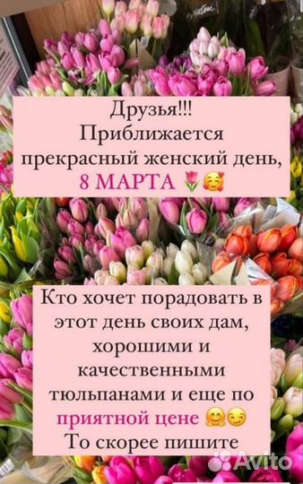 Тюльпаны к 8 марта