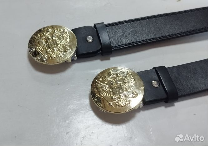 Ремень кожаный на джинсы