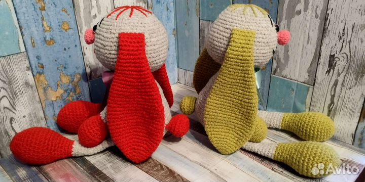 Вязаные игрушки заяц